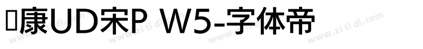 华康UD宋P W5字体转换